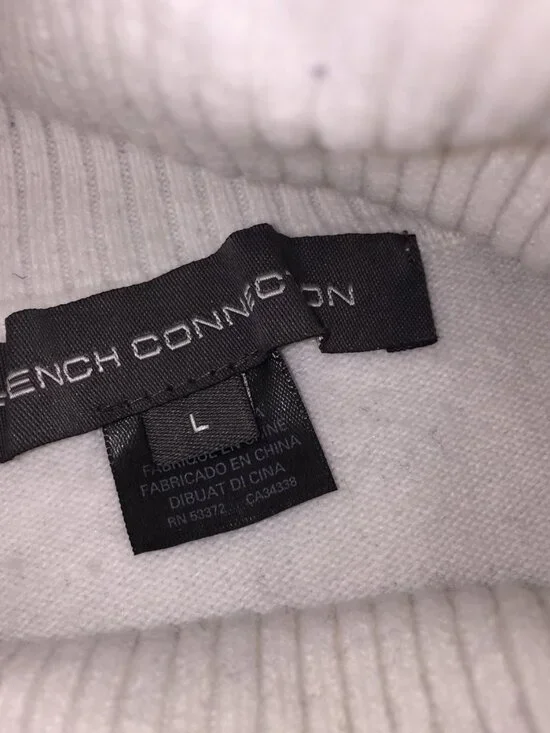 French Connection Striped Turtleneck Sweater L - Picture 5 of 5